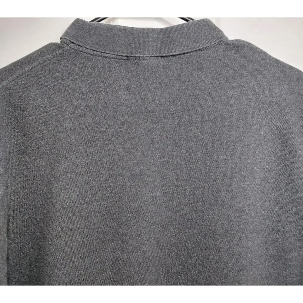 Polo Ralph Lauren Mens XL Long Sleeve Polo Shirt Gray Purple Pony Vintage Preppy